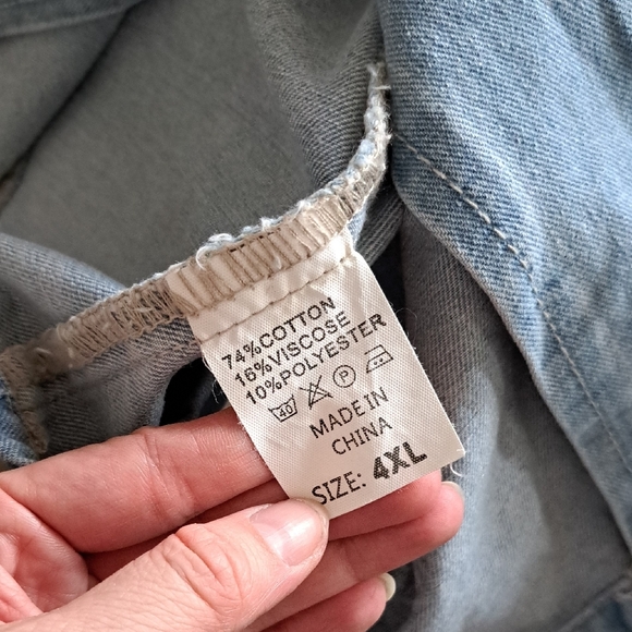 Floral Embroidered Denim Blazer - Picture 8 of 8